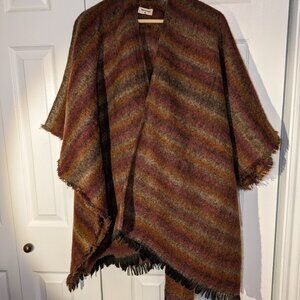 EUC wool blend poncho/wrap - World Market